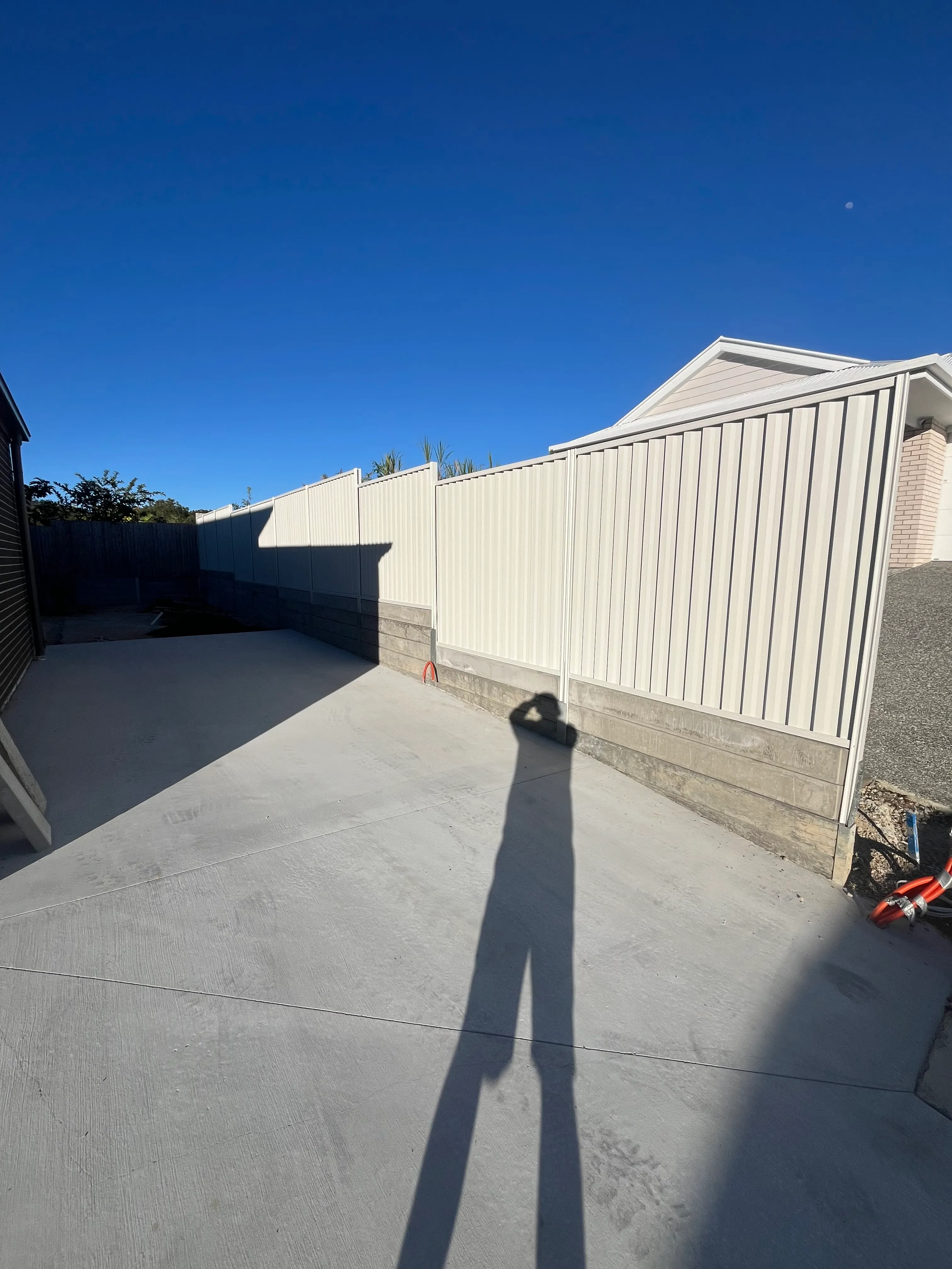 Fence viewed from the property entrance