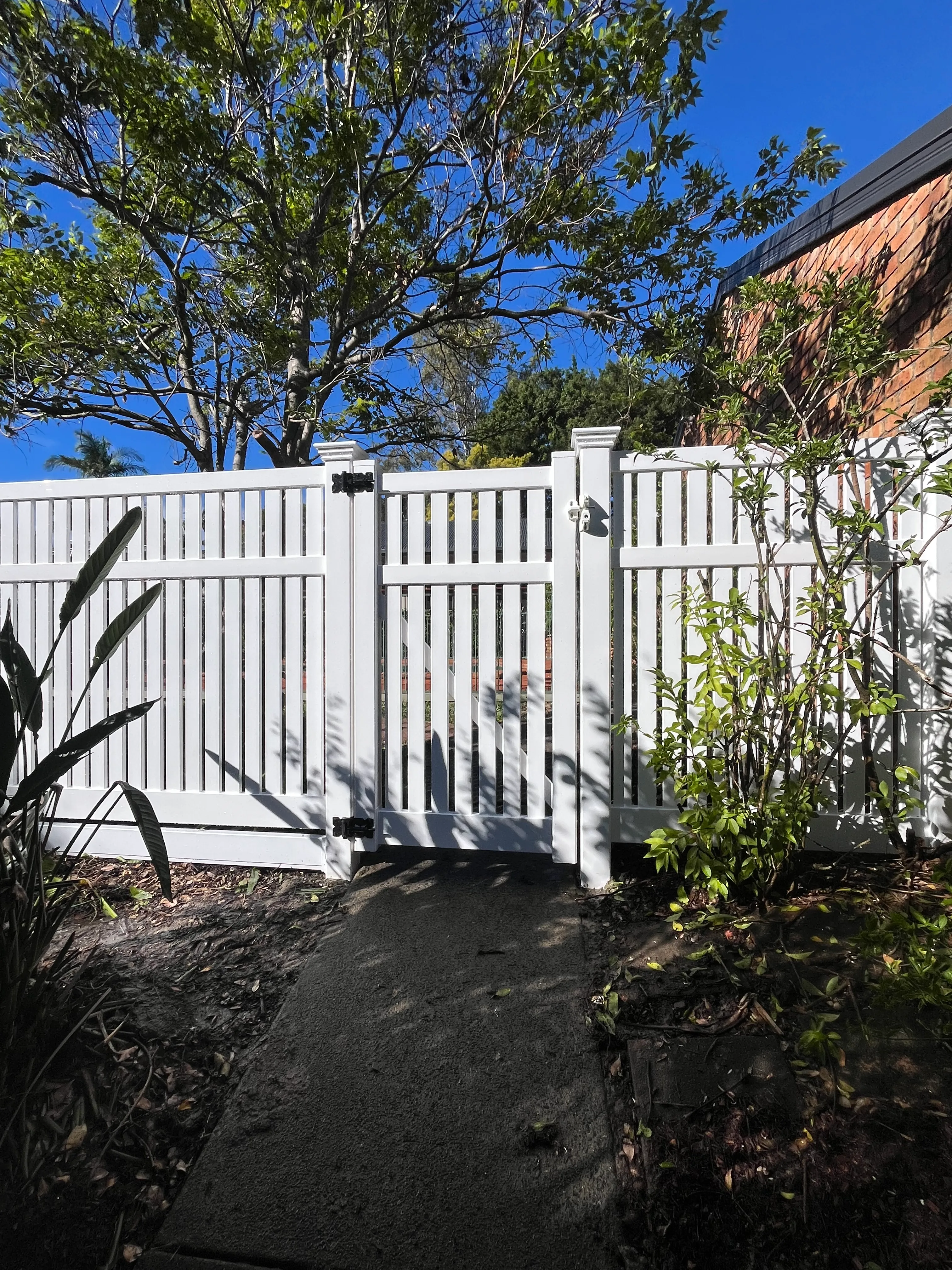 Fence viewed from the property entrance
